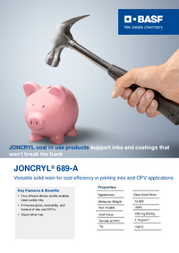 Thumbnail of document Value card - JONCRYL® 689-A