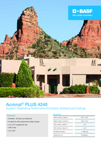 Thumbnail of document Value card - ACRONAL® PLUS 4240