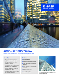 Thumbnail of document Value card - ACRONAL® PRO 770 NA