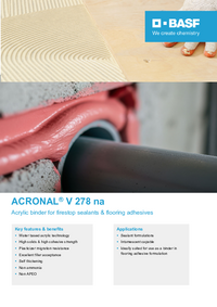 Thumbnail of document Value card - ACRONAL® V 278 na