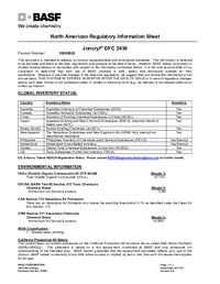 Thumbnail of document Regulatory information sheet - JONCRYL® DFC 3030