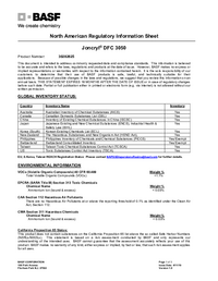 Thumbnail of document Regulatory information sheet - JONCRYL® DFC 3050