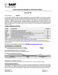 Thumbnail of document Regulatory information sheet - JONCRYL® 98