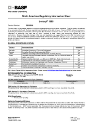 Thumbnail of document Regulatory information sheet - JONCRYL® 1695