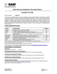Thumbnail of document Regulatory information sheet - FOAMSTAR® ST 2438