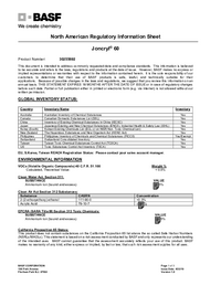 Thumbnail of document Regulatory information sheet - JONCRYL® 60