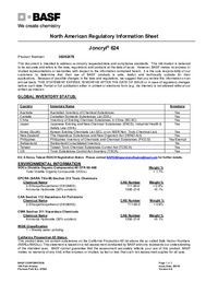 Thumbnail of document Regulatory information sheet - JONCRYL® 624