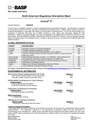 Thumbnail of document Regulatory information sheet - JONCRYL® 77