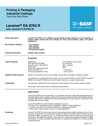 Thumbnail of document Technical datasheet - LAROMER® EA 8765 R