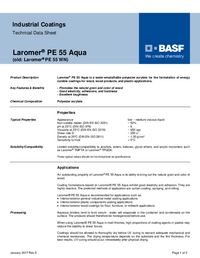 Thumbnail of document Technical datasheet - LAROMER® PE 55 AQUA