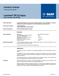 Thumbnail of document Technical datasheet - LAROMER® PE 22 AQUA