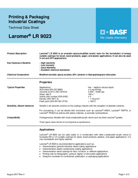 Thumbnail of document Technical datasheet - LAROMER® LR 9023