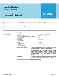 Thumbnail of document Technical datasheet - LAROMER® LR 9019