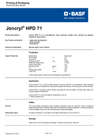 Thumbnail of document Technical datasheet - JONCRYL® HPD 71