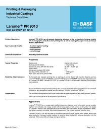 Thumbnail of document Technical datasheet - LAROMER® PR 9013