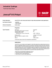 Thumbnail of document Technical datasheet - JONCRYL® 915