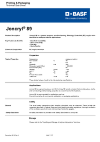 Thumbnail of document Technical datasheet - JONCRYL® 89