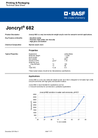 Thumbnail of document Technical datasheet - JONCRYL® 682