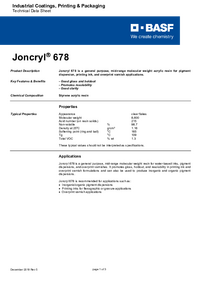 Thumbnail of document Technical datasheet - JONCRYL® 678