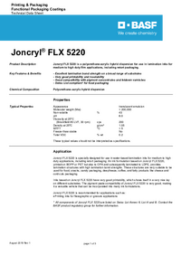 Thumbnail of document Technical datasheet - JONCRYL® FLX 5220