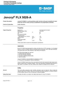 Thumbnail of document Technical datasheet - JONCRYL® FLX 5026-A