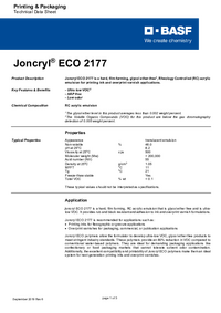 Thumbnail of document Technical datasheet - JONCRYL® ECO 2177