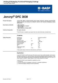 Thumbnail of document Technical datasheet - JONCRYL® DFC 3030