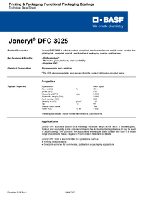 Thumbnail of document Technical datasheet - JONCRYL® DFC 3025