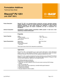 Thumbnail of document Technical datasheet - RHEOVIS® PU 1251