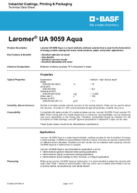 Thumbnail of document Technical datasheet - LAROMER® UA 9059 AQUA