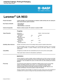 Thumbnail of document Technical datasheet - LAROMER® UA 9033 N