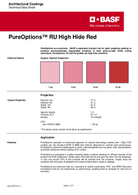 Thumbnail of document Technical datasheet - PureOptions® RU High Hide Red