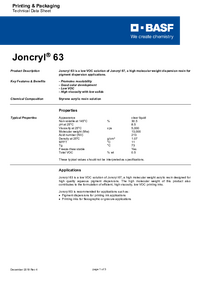 Thumbnail of document Technical datasheet - JONCRYL® 63