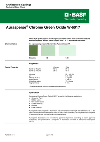 Thumbnail of document Technical datasheet - AURASPERSE® Chrome Oxide Green W-6017