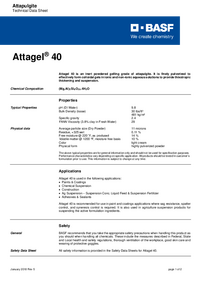 Thumbnail of document Technical datasheet - ATTAGEL® 40