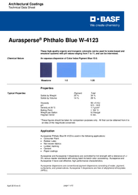 Thumbnail of document Technical datasheet - AURASPERSE® Phthalo Blue W-4123