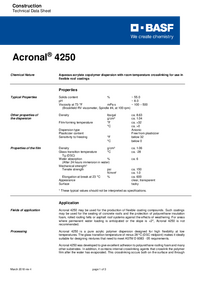 Thumbnail of document Technical datasheet - ACRONAL® 4250