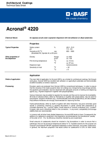 Thumbnail of document Technical datasheet - ACRONAL® 4220