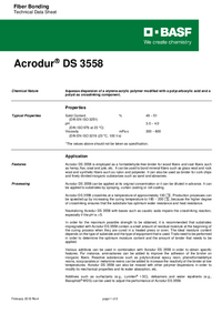 Thumbnail of document Technical datasheet - ACRODUR® DS 3558