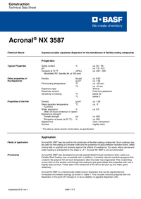 Thumbnail of document Technical datasheet - ACRONAL® NX 3587