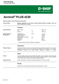 Thumbnail of document Technical datasheet - ACRONAL® PLUS 4230