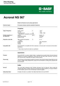 Thumbnail of document Technical datasheet - ACRONAL® NS 567