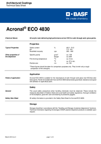 Thumbnail of document Technical datasheet - ACRONAL® ECO 4830