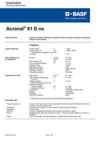 Thumbnail of document Technical datasheet - ACRONAL® 81 D na