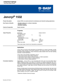 Thumbnail of document Technical datasheet - JONCRYL® 1532