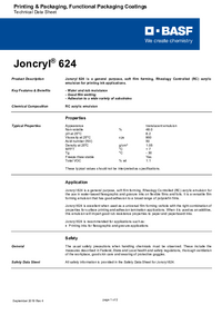 Thumbnail of document Technical datasheet - JONCRYL® 624