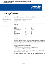 Thumbnail of document Technical datasheet - JONCRYL® 538-A