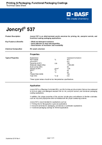 Thumbnail of document Technical datasheet - JONCRYL® 537