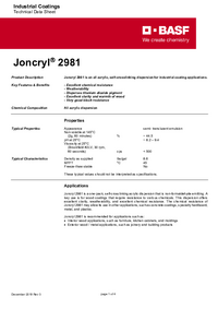 Thumbnail of document Technical datasheet - JONCRYL® 2981