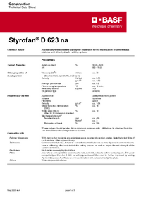 Thumbnail of document Technical datasheet - STYROFAN® D 623 NA